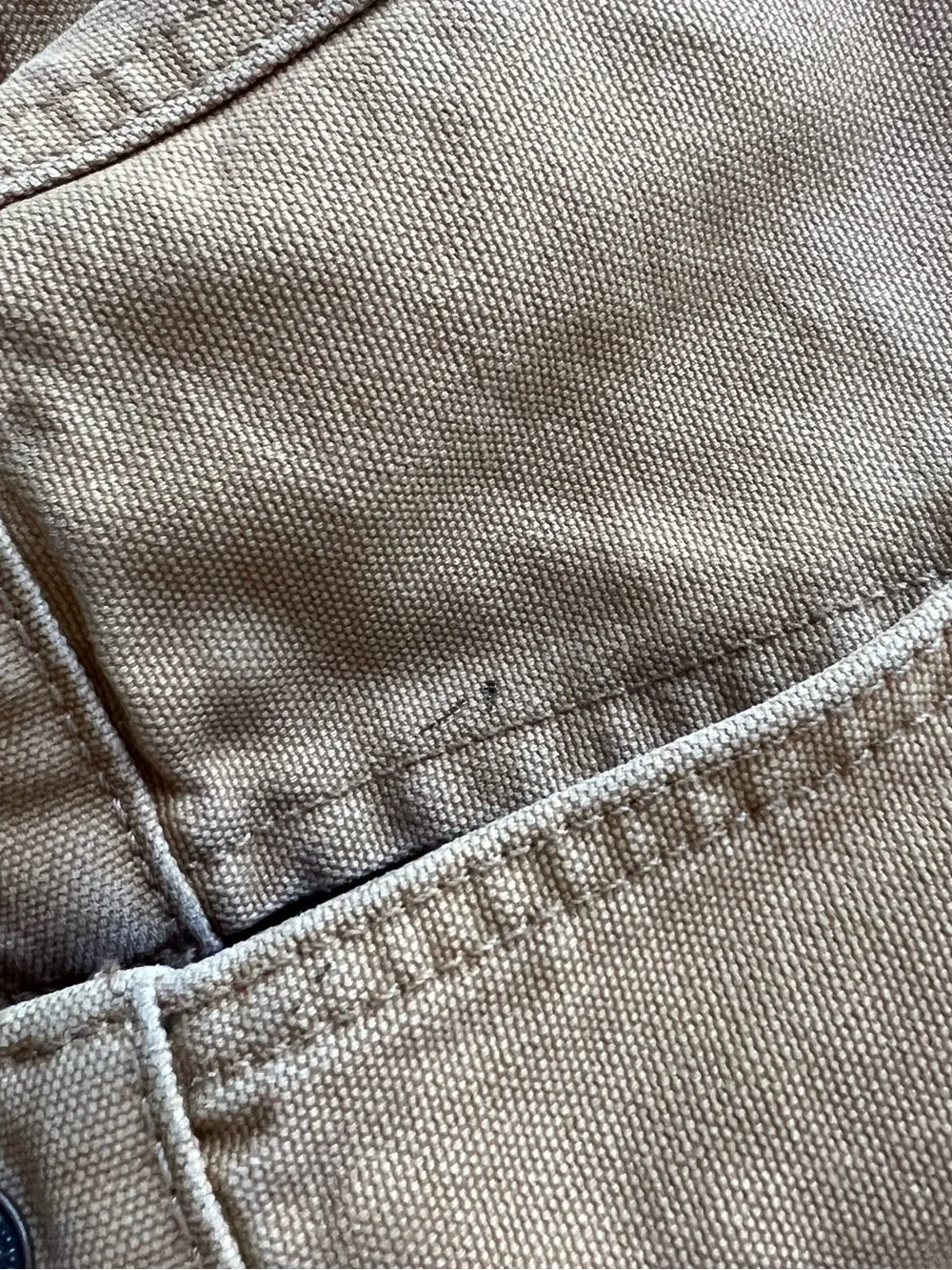 Levi's Tan Canvas Jacket with Black Corduroy Collar and Red Plaid Lining